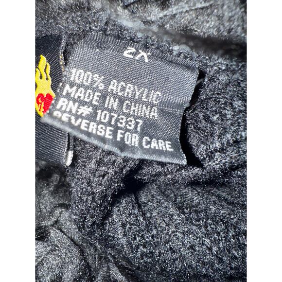 Torrid Black Faux Fur Trim Ribbed Maxi Cardigan, Vintage Y2K Goth Glam, Plus 2X - Picture 8 of 8